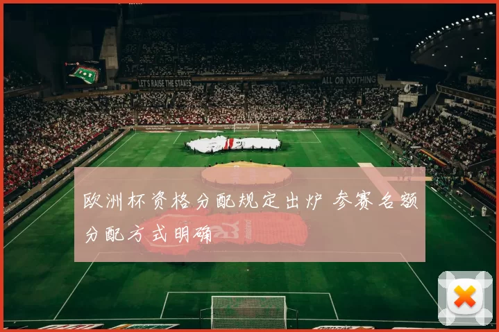 欧洲杯资格分配规定出炉 参赛名额分配方式明确